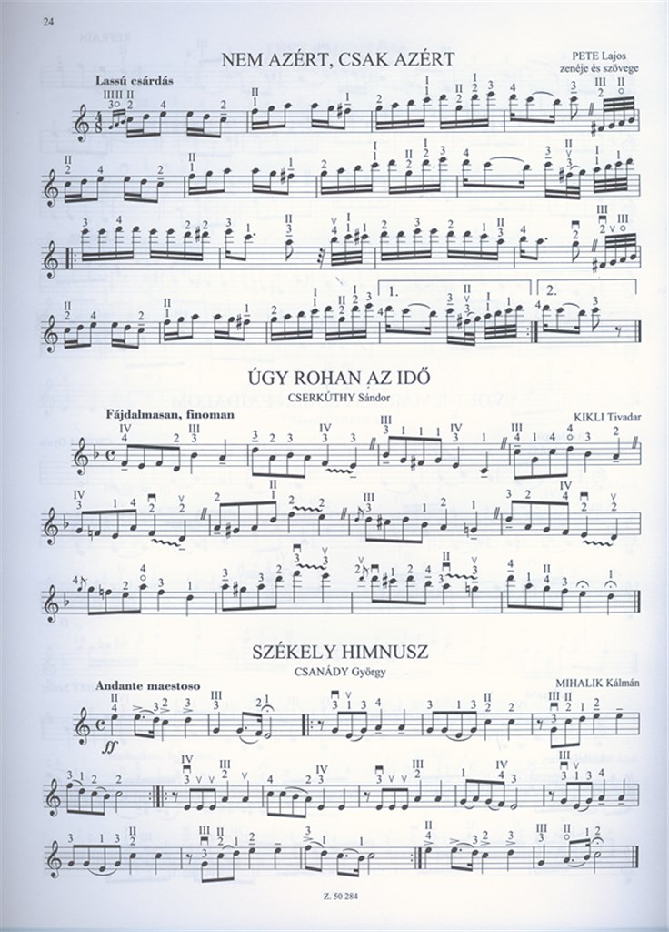 Szol a nota színe-java V 49 ungarische Lieder Sin